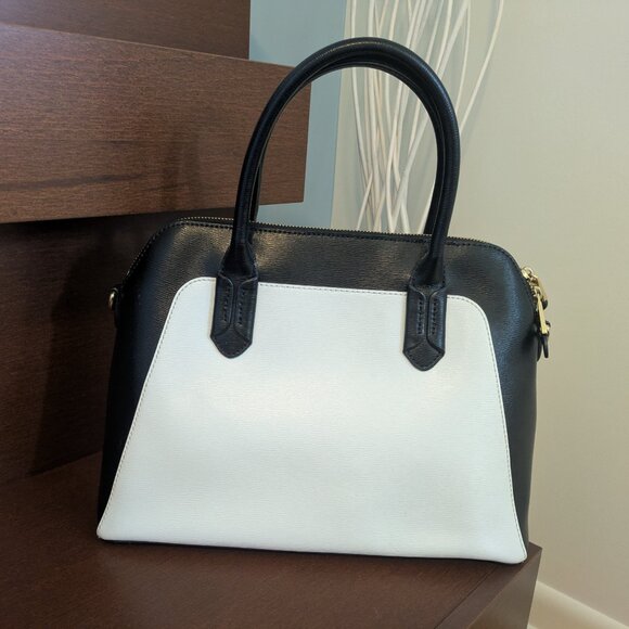 Lauren Ralph Lauren Black and White Satchel - Picture 3 of 10